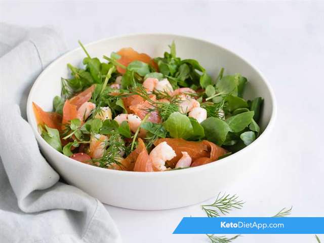 Quick prawn & salmon salad