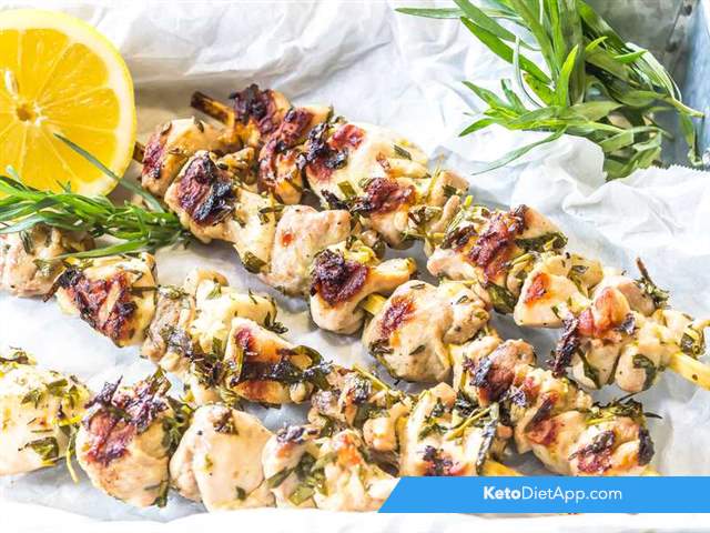 Lemon & herb chicken skewers