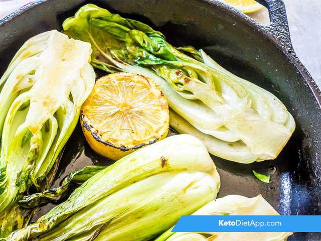 Lemon braised bok choy