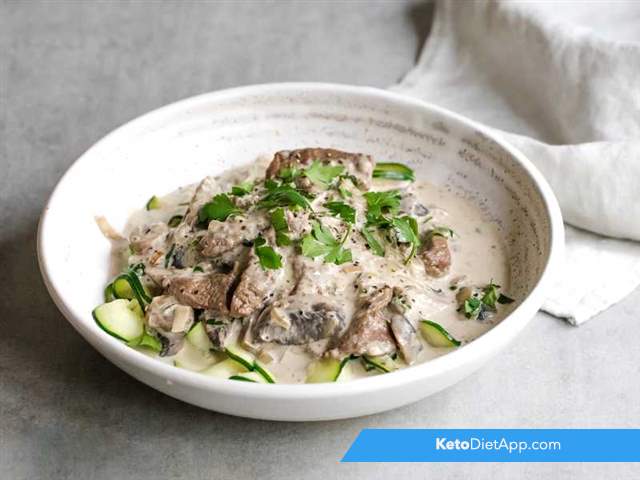 Beef Stroganoff with pappardelle