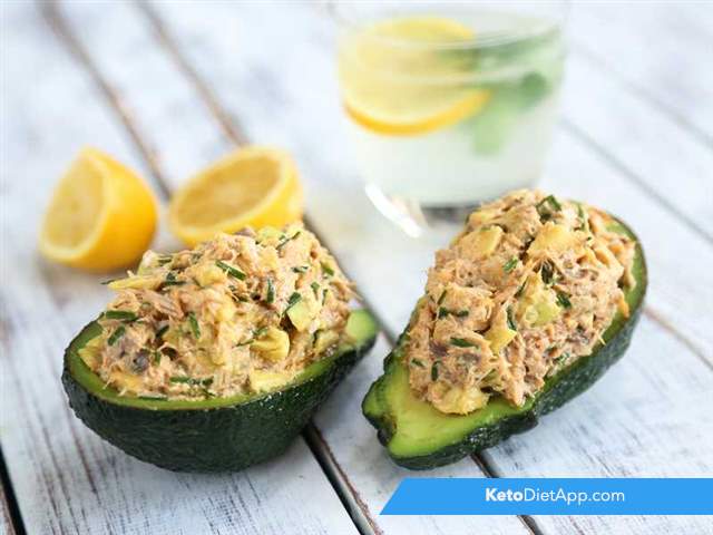 Mackerel stuffed avocado