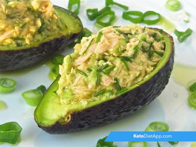 Tuna stuffed avocado