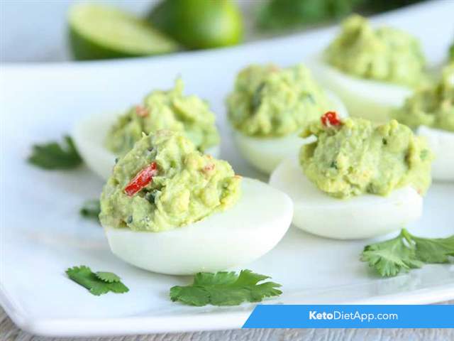 Guacamole deviled eggs