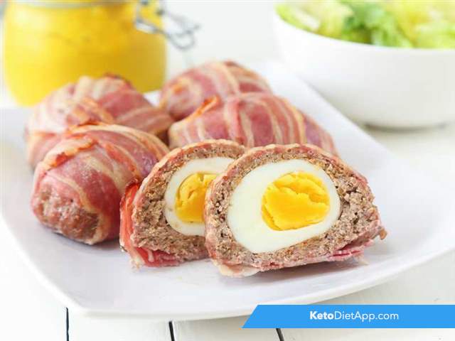 Bacon wrapped Scotch eggs