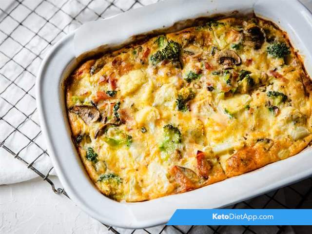 Bacon & veg frittata