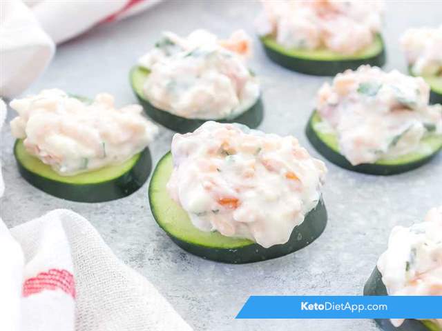 Creamy salmon & cucumber stacks