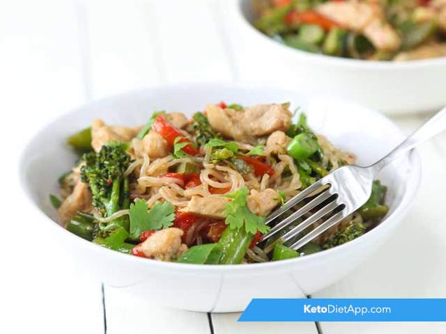 Pork noodle stir-fry