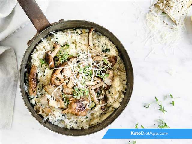 Mushroom and spinach risotto